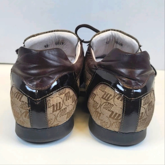 Mauri 8840 Dark Brown Tan Alligator Patent Leather Sneakers Siz3 12 - Picture 3 of 8